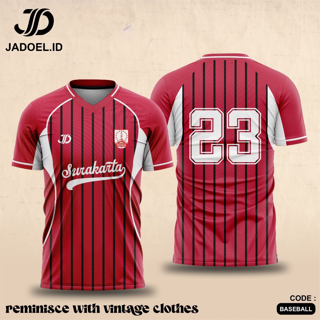 Jadoel_Jersey Retro Persis Solo Baseball Home Away Free Custom Nameset Jersey Liga 1