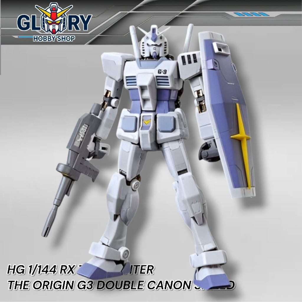 HG 1/144 RX 78 2 Fighter The Origin G3 Double Canon Shield Plamo 012