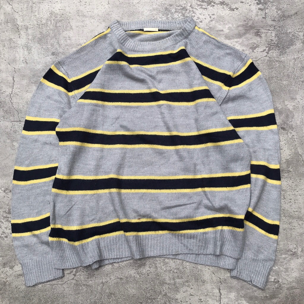 sweater knitwear pattern outer uniqlo stripes vintage korean style streetwear
