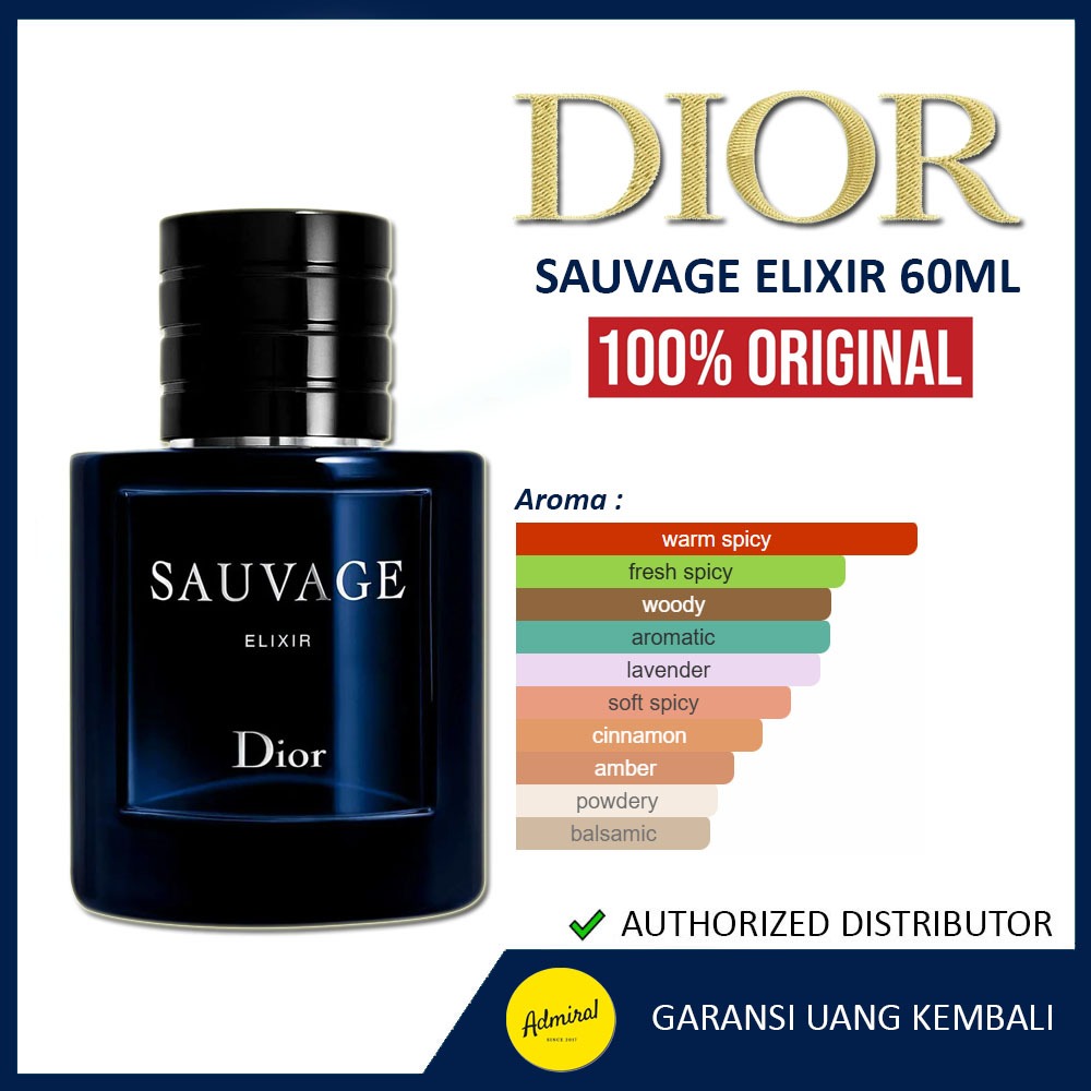 Original Christian Dior  Sauvage Elixir for men 60ML ( EDP ) Parfum pria asli