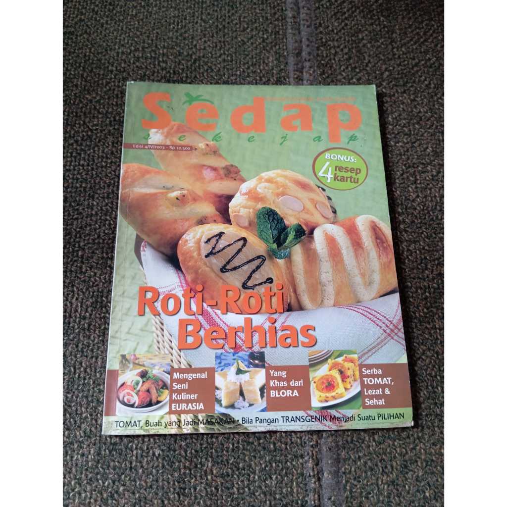 Majalah Sedap Sekejap Roti Roti Berhias edisi 4 2003