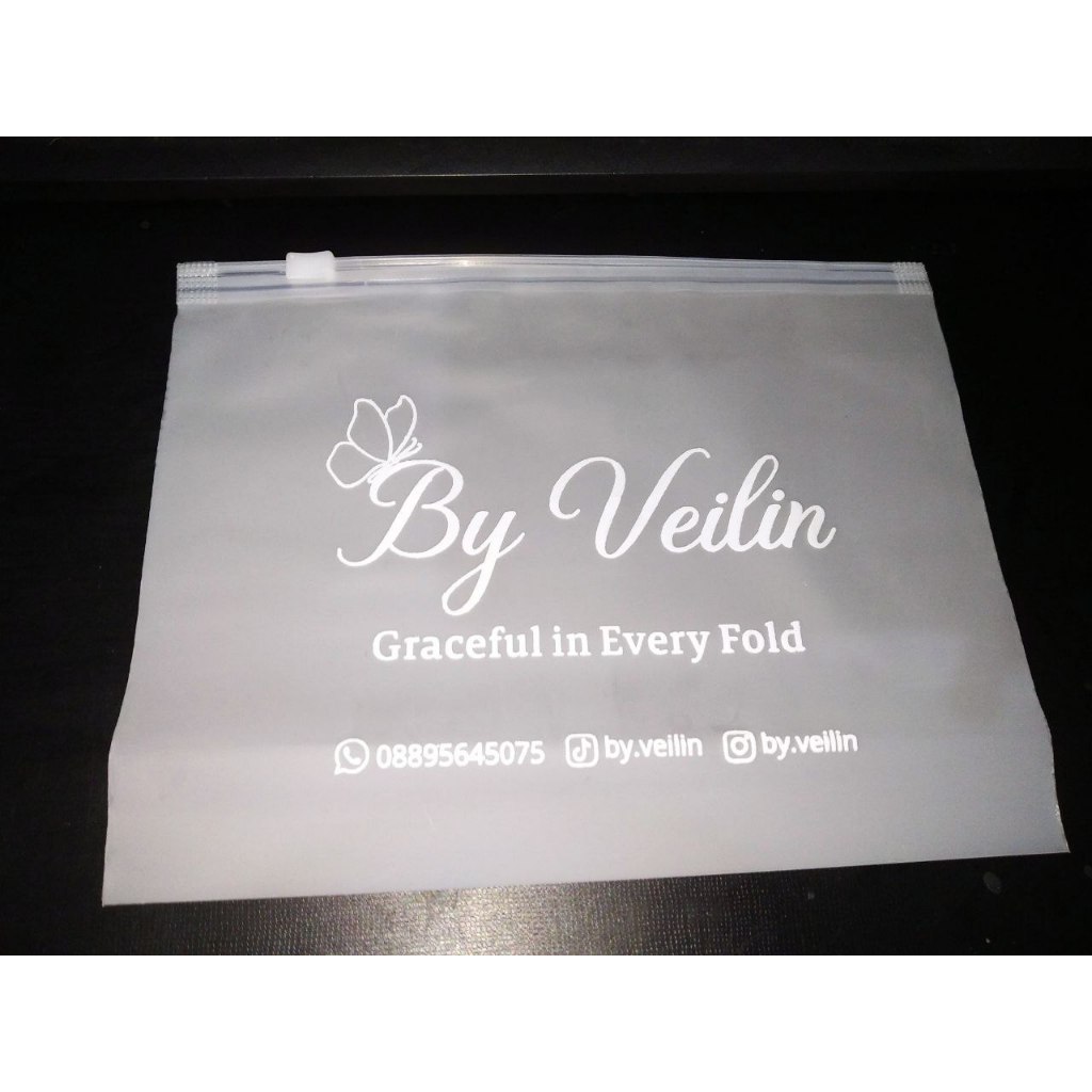 [ BAHAN TEBAL ] POUCH HIJAB / ZIPLOCK CUSTOM LOGO / ZIPPER BAG / KEMASAN HIJAB / POUCH CUSTOM / ZIPP