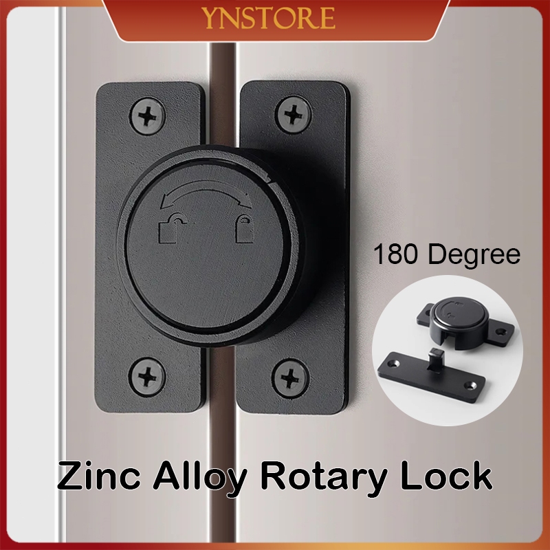 Grendel Pintu Gembok Putar Geser 180° Grendel Slot Pintu Universal Kunci Pintu Rumah Logam Selot Pin