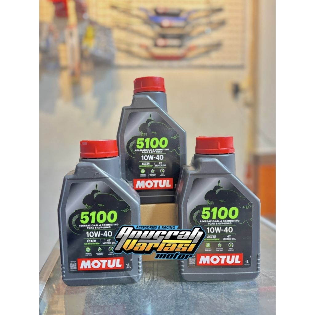 OLI MOTUL 4T 5100 10W40 1L OLI MESIN MOTOR 4TAK PREMIUM 100% ORIGINAL