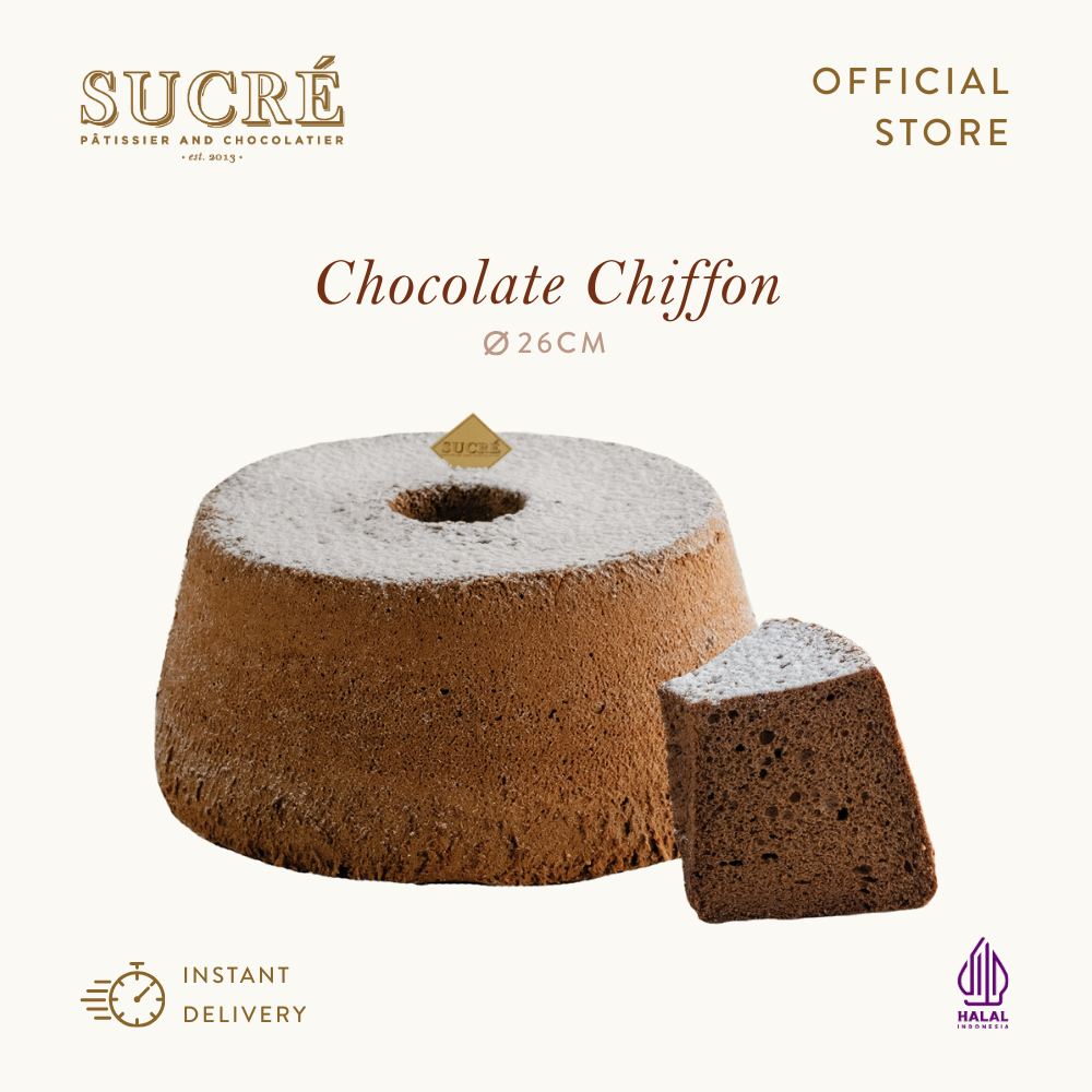 Sucre Patissier Chocolate Chiffon Cake - Kue Ulang Tahun Birthday Cake 26cm