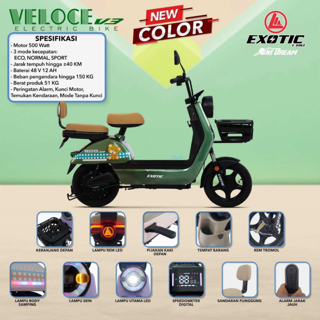 SEPEDA LISTRIK EXOTIC VELOCE V3