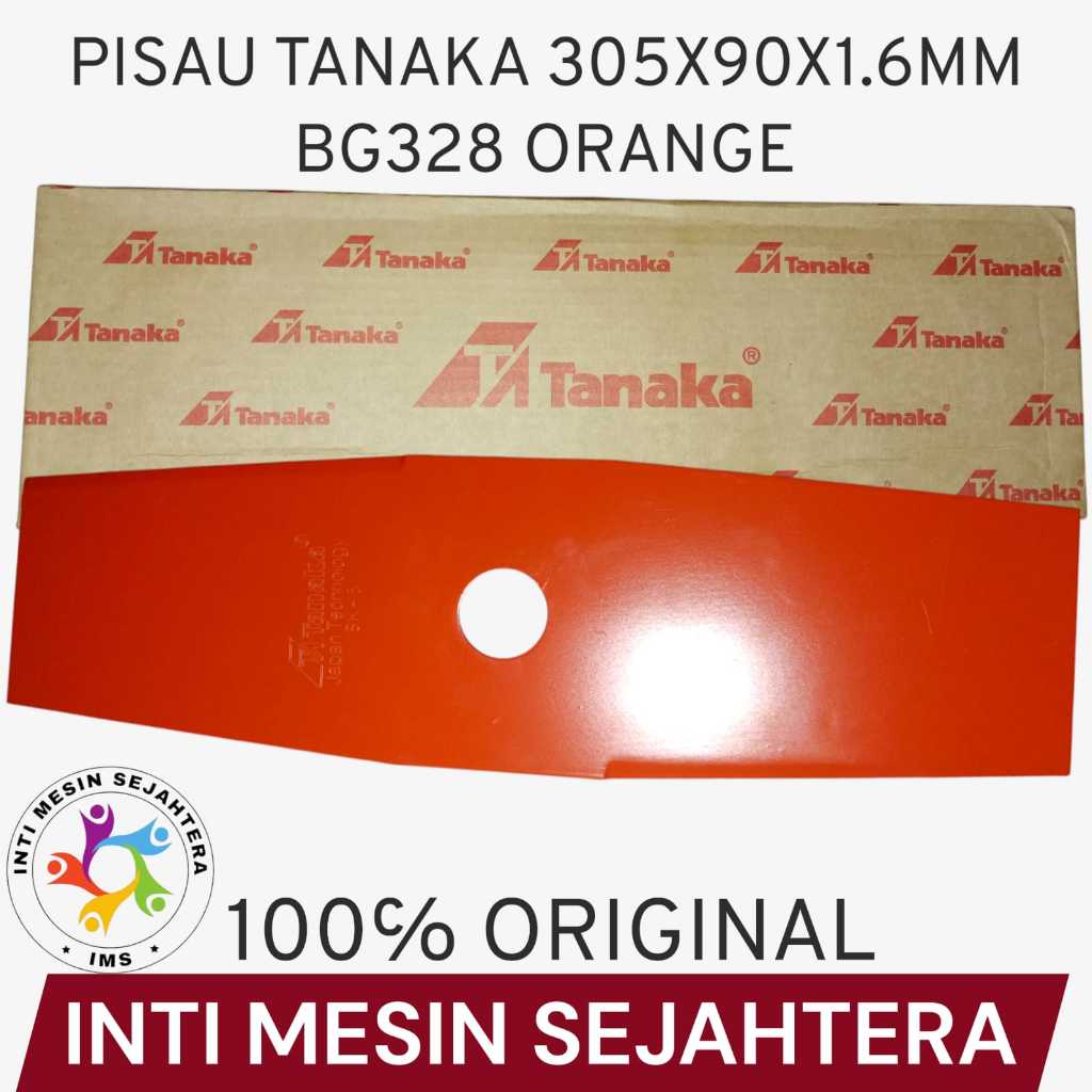 328 Pisau Mesin Potong Rumput 305 x 90 x 1.6 Orange Tanaka Original asli ORI 100% ORIGINAL ASLI