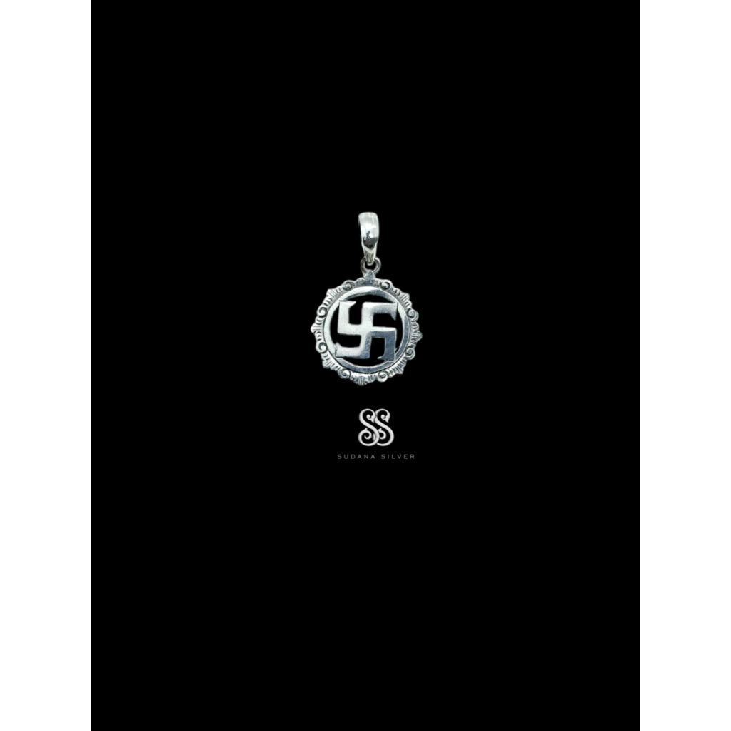 Liontin Kalung Pera Swastika Bali Silver 925 Aksesoris Fashion