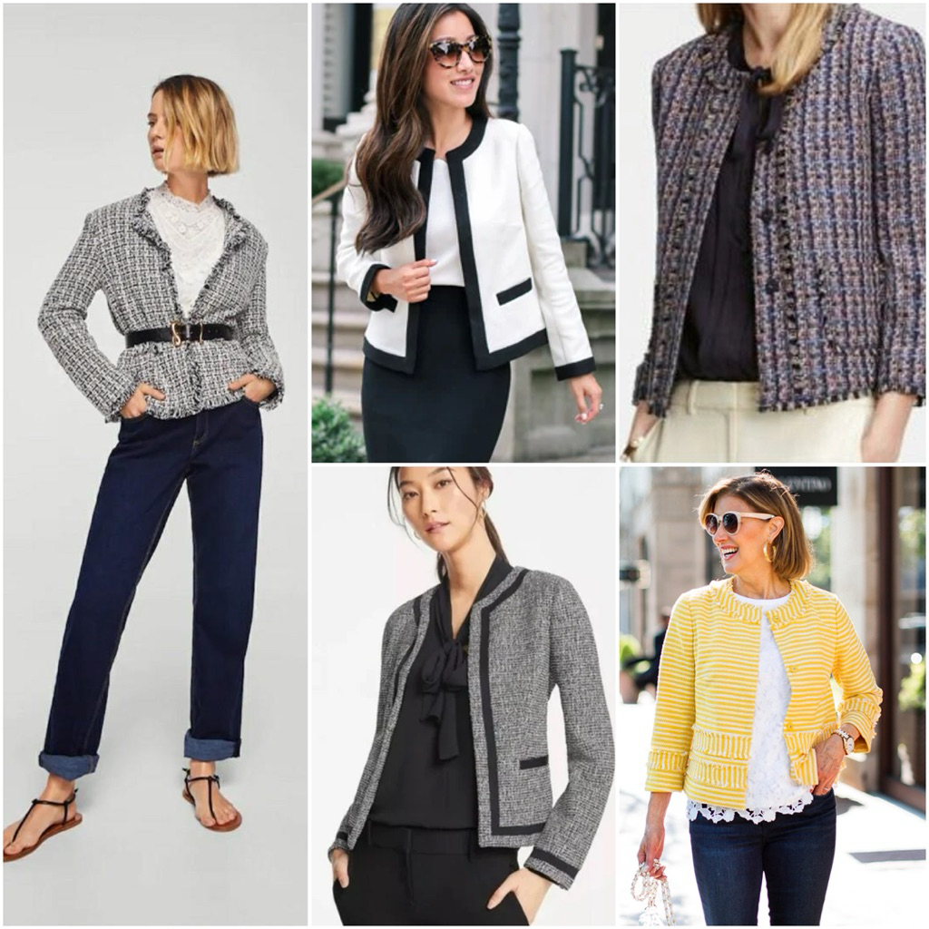 OUTER BLAZER JACKET TWEED ANN TAYLOR