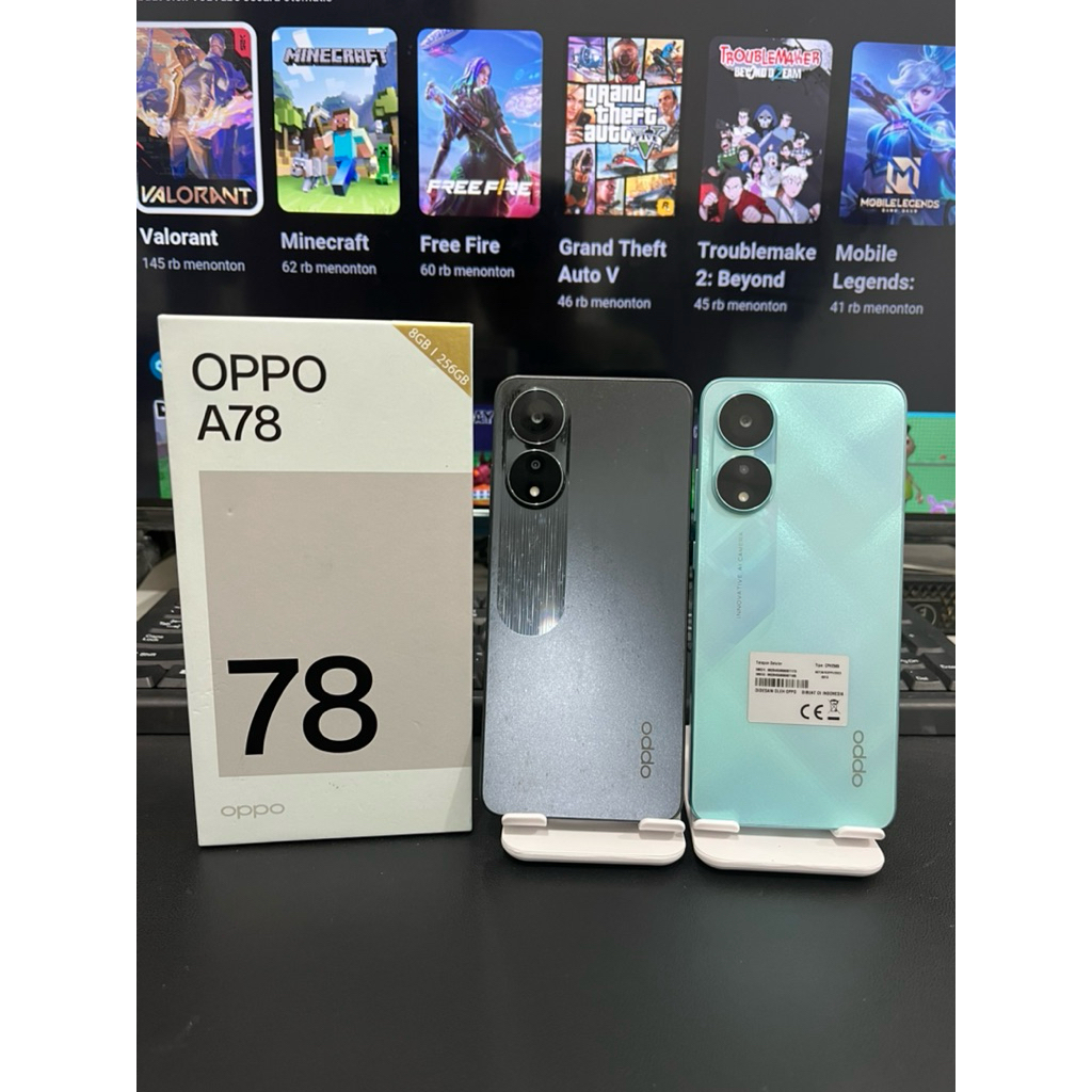 OPPO A78 4GB 8/256 SECOND GARANSI RESMI INDONESIA
