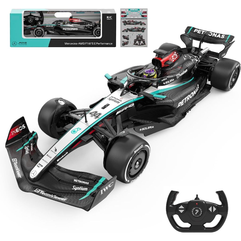 Mercedes-AMG F1 W15 1:12 Scale RC Car – Officially Licensed Formula 1 Remote Control Race Car, 2.4GH