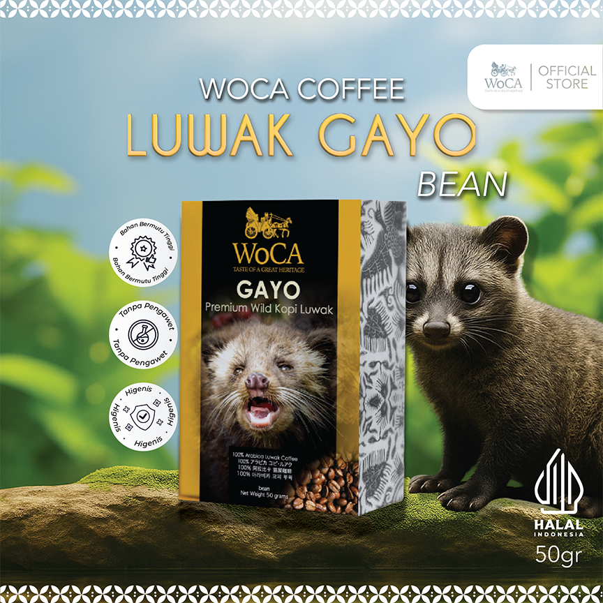 WoCA Kopi Luwak Gayo 50 gram Bean
