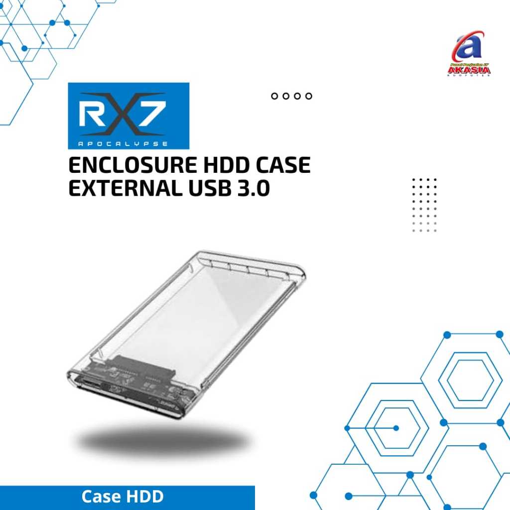 RX7 Enclosure 2.5″ SATA USB3.0 External Case