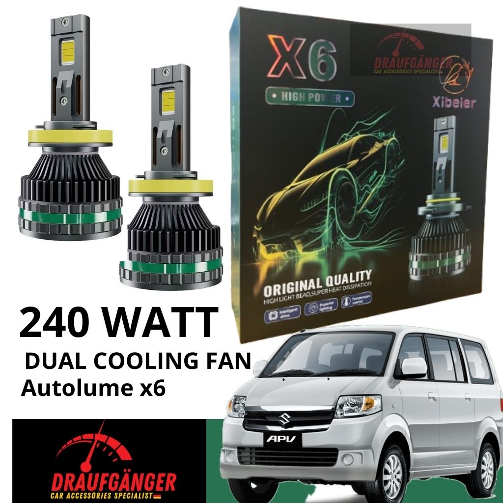 LED Headlight Apv 240 Watt Autolume X6 Original PnP Suzuki Apv