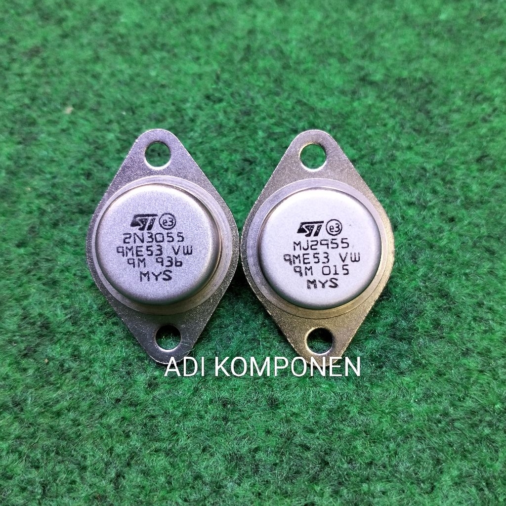 TRANSISTOR JENGKOLAN MJ2955 2N3055 ORIGINAL ST  1SET