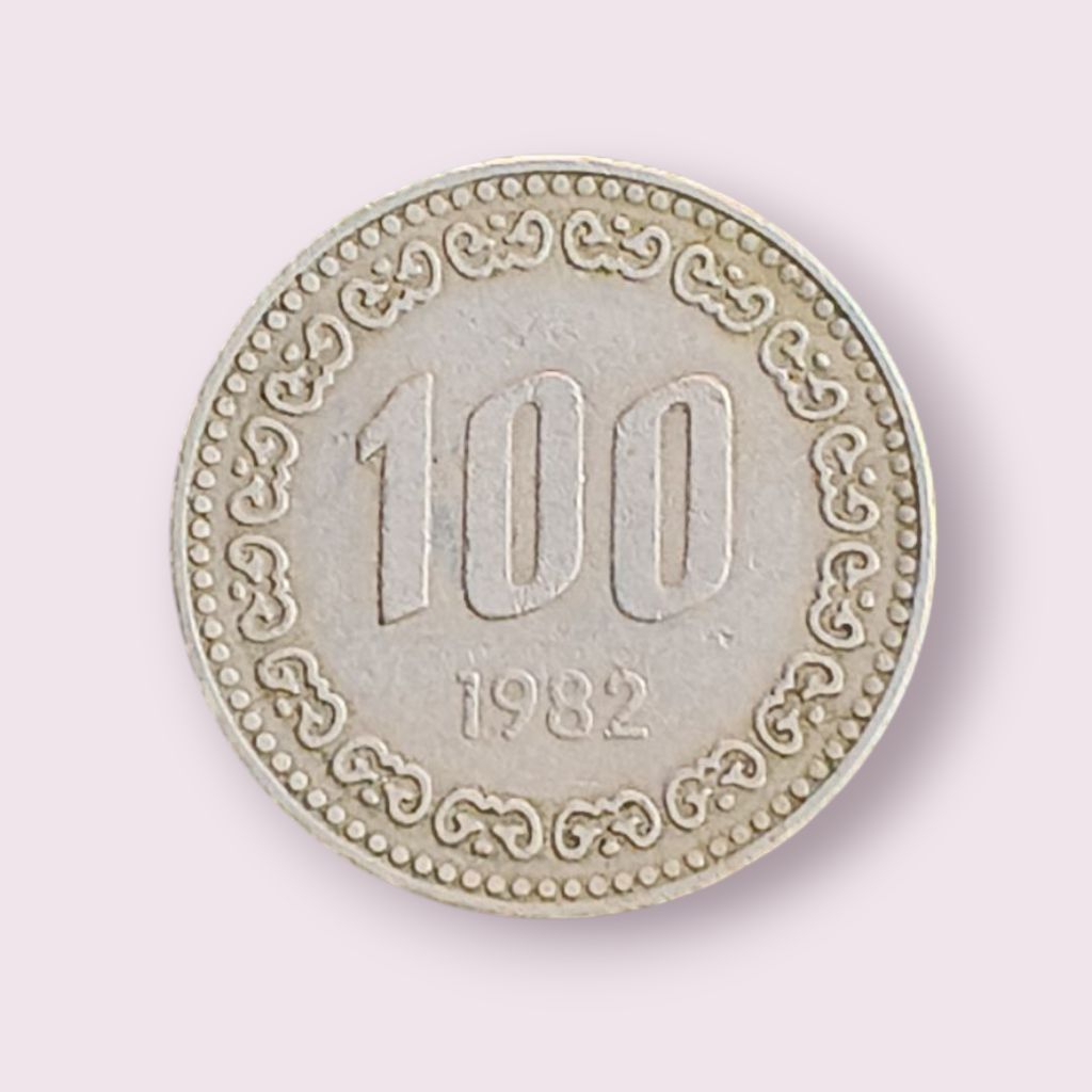 Koin asing Korea Selatan 100 Won 1982