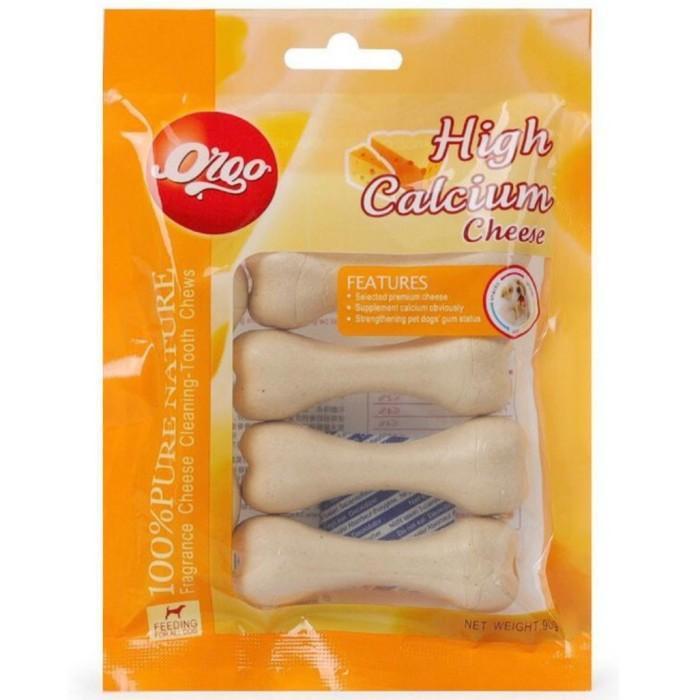 Orgo High Calcium CHEESE dental bone 90gr - dog dental snack