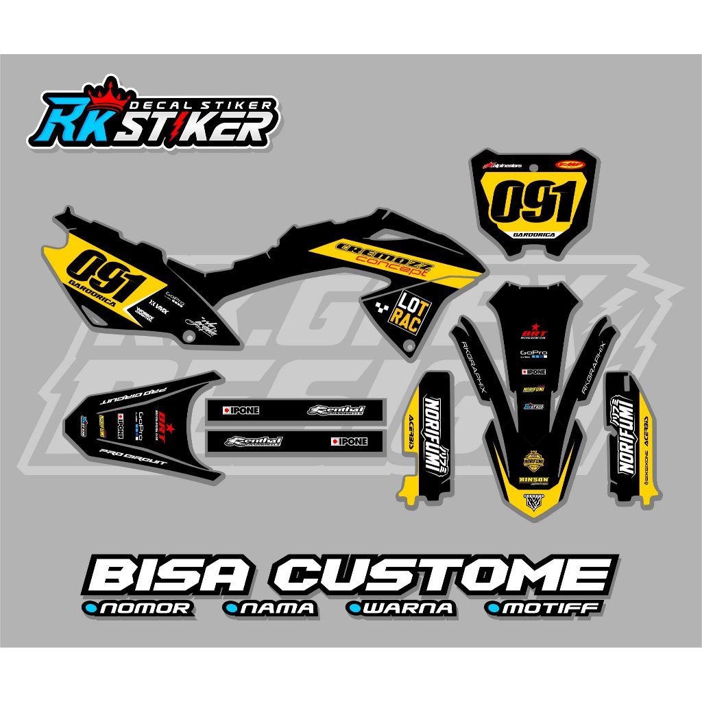 DECAL KLX 150 BF - DECAL KLX GORDON - DECAL WR 155 - DECAL CRF 150 l FREE CUSTOME DESIGN