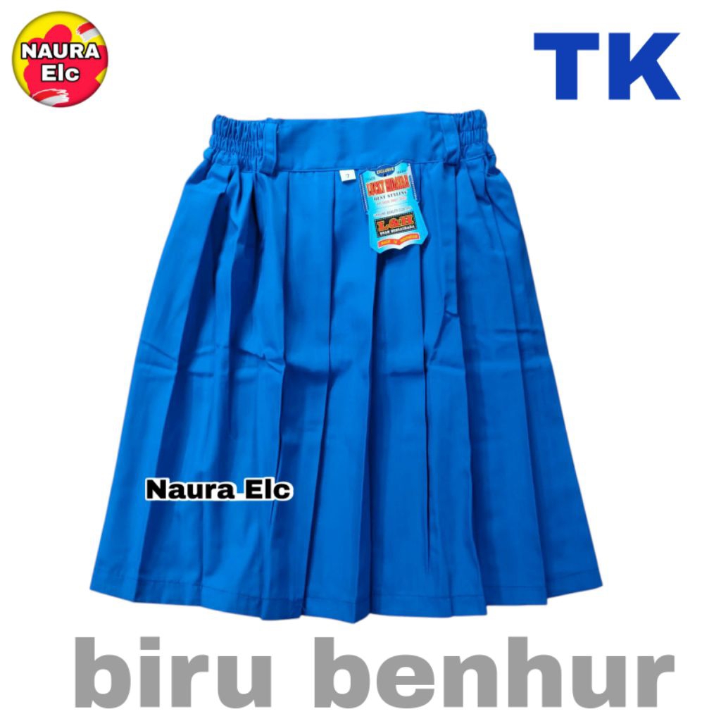 Rok TK Biru Benhur Rok Pendek Anak Sekolah TK PAUD