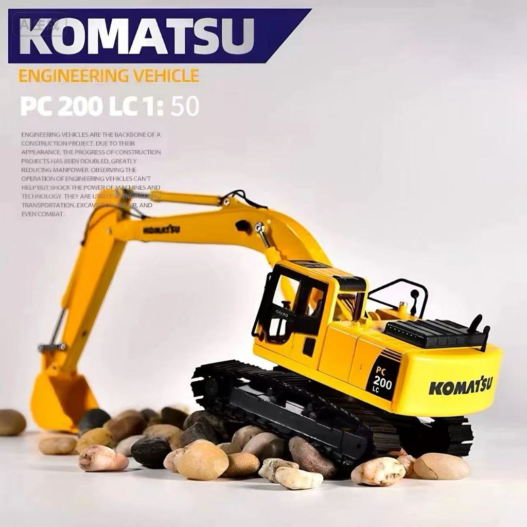 Miniatur Diecast Excavator Komatsu PC200 ASLI 1：50