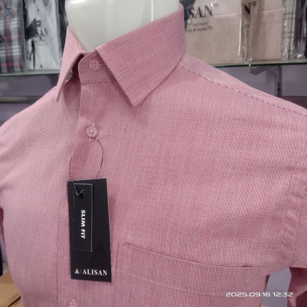 ALISAN Kemeja Lengan panjang Slimfit motif