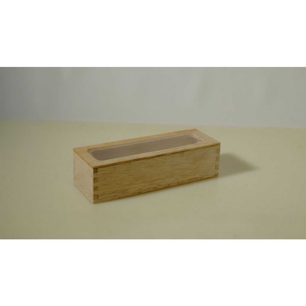 

tempat pensil kayu dengan penutup acrylic 1 wooden pencil case panjang 20cm Peralatan Stationery