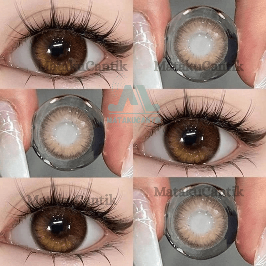 Softlens Brown Belok Diameter 16mm Big Eyes Efect Mata Boneka / Soflens Coklat Natural Mata Barbie /