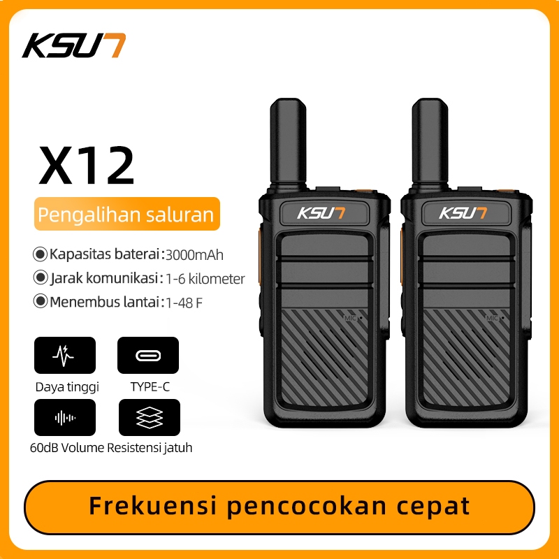KSUN X-TFSI Walkie Talkie WalkieTalkie Sepasang 5W Handy Talkie jarak jauh