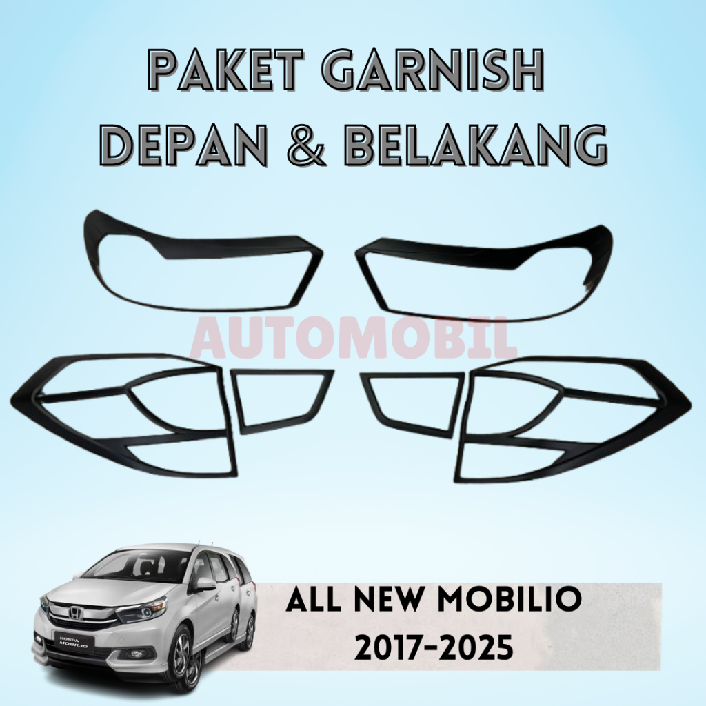 Garnish Lampu Depan Belakang Mobilio 2017-2025 Hitam