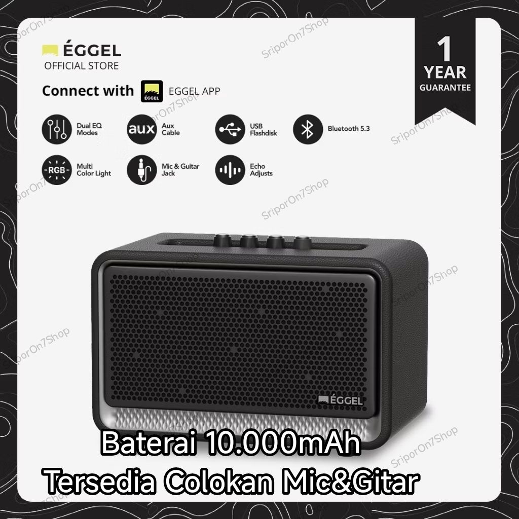 Speaker Eggel Home 3 (Baterai, Bisa Mic+Lighting Bar)