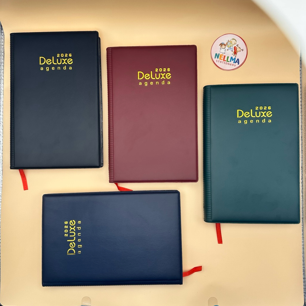 

Buku Agenda Deluxe Tahun 2026 + Cetak Nama Di Poli Embos emas