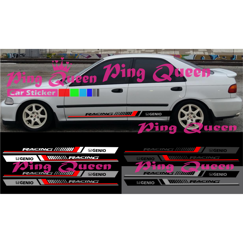 new sticker stiker mobil genio cutting sticker mobil honda genio