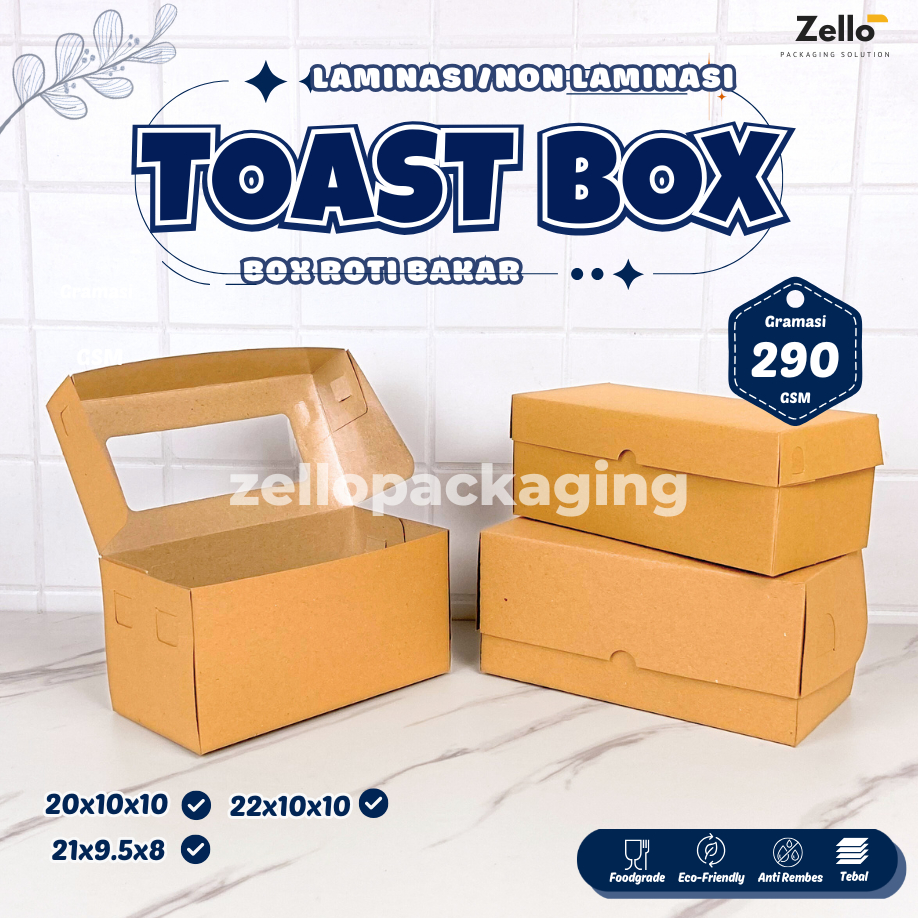 

Box Roti Bakar Kraft Coklat Polos Window Kemasan Wadah Toast Kue Bomboloni Donat Snack 20 21 22 cm