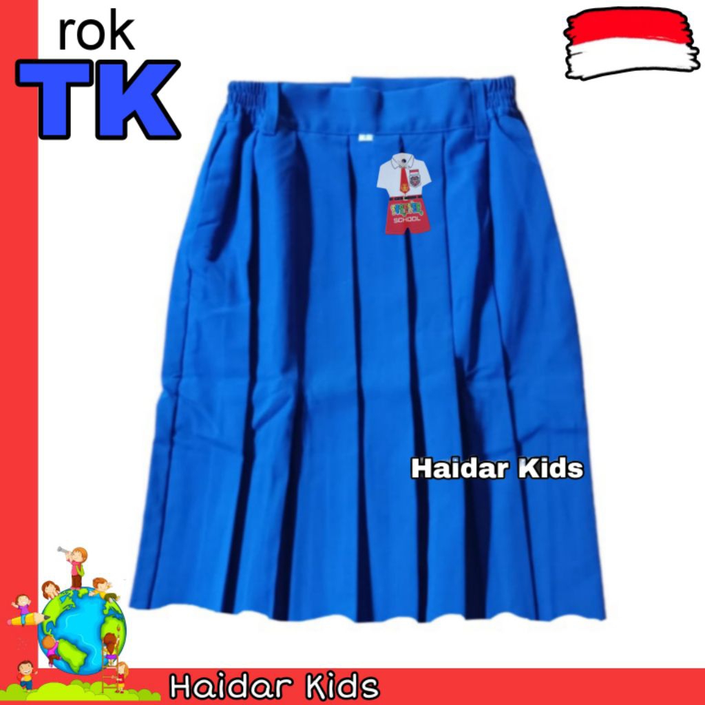 Rok TK Biru Benhur Rok Pendek Sekolah TK PAUD