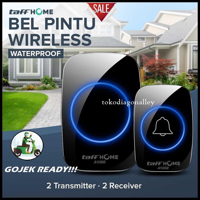 Bel Pintu Rumah Wireless Waterproof Bel Rumah Bel Pintu Wireless Waterproof 2 Transmitter 2 Receiver
