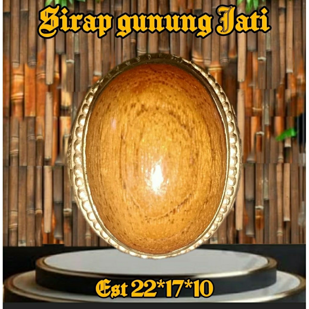 CINCIN AKIK KAYU SIRAP JATI KAYU JATI GUNUNG JATI CIREBON