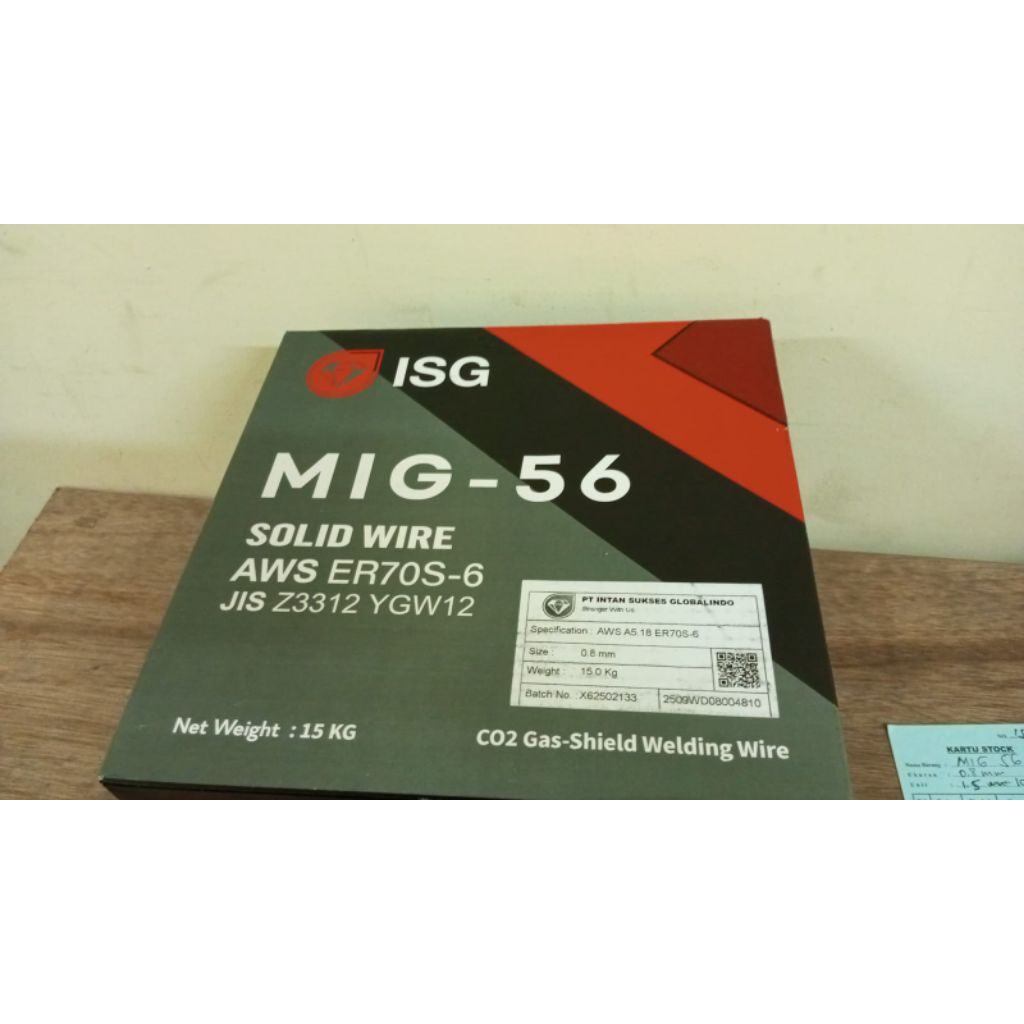 Kawat Las MIG-56 SOLID WIRE dia 0,8mm|1,0mm|1,2mm|15kg