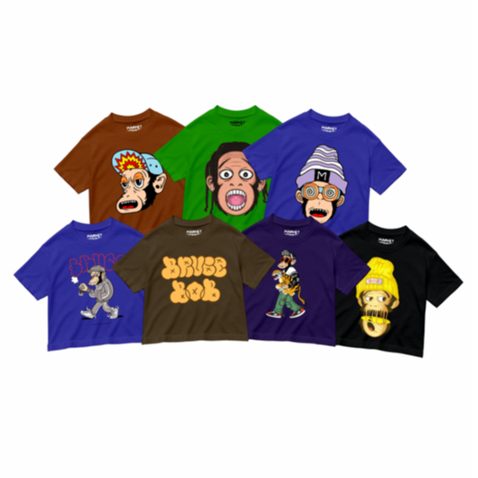 Kaos Anak Graphic Market Monkey Oversize Cotton Combed 24s