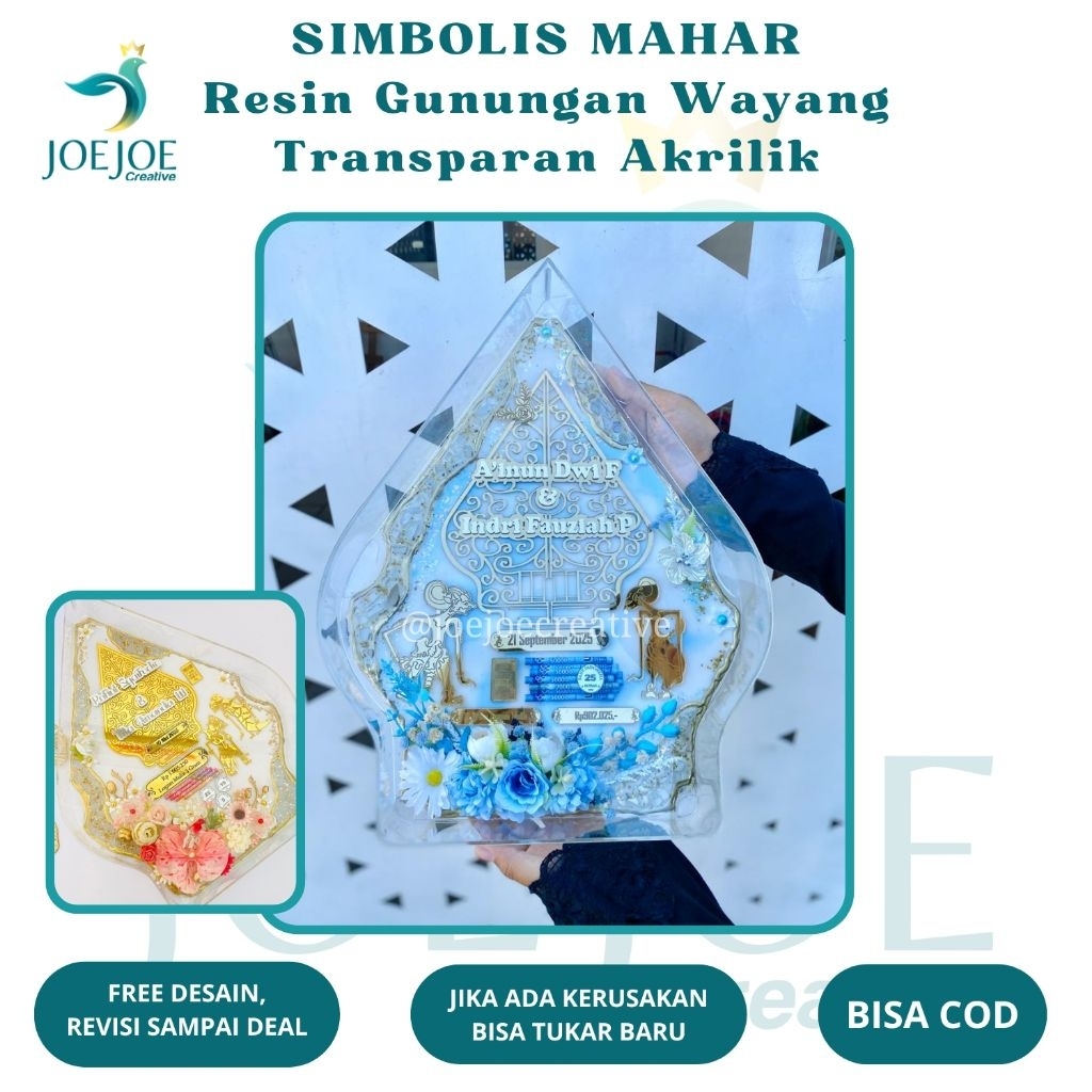 Mahar Wayang Resin | Mahar Wayang Kekinian | Mahar Wayang Aestetic | Mahar Pernikhan Resin