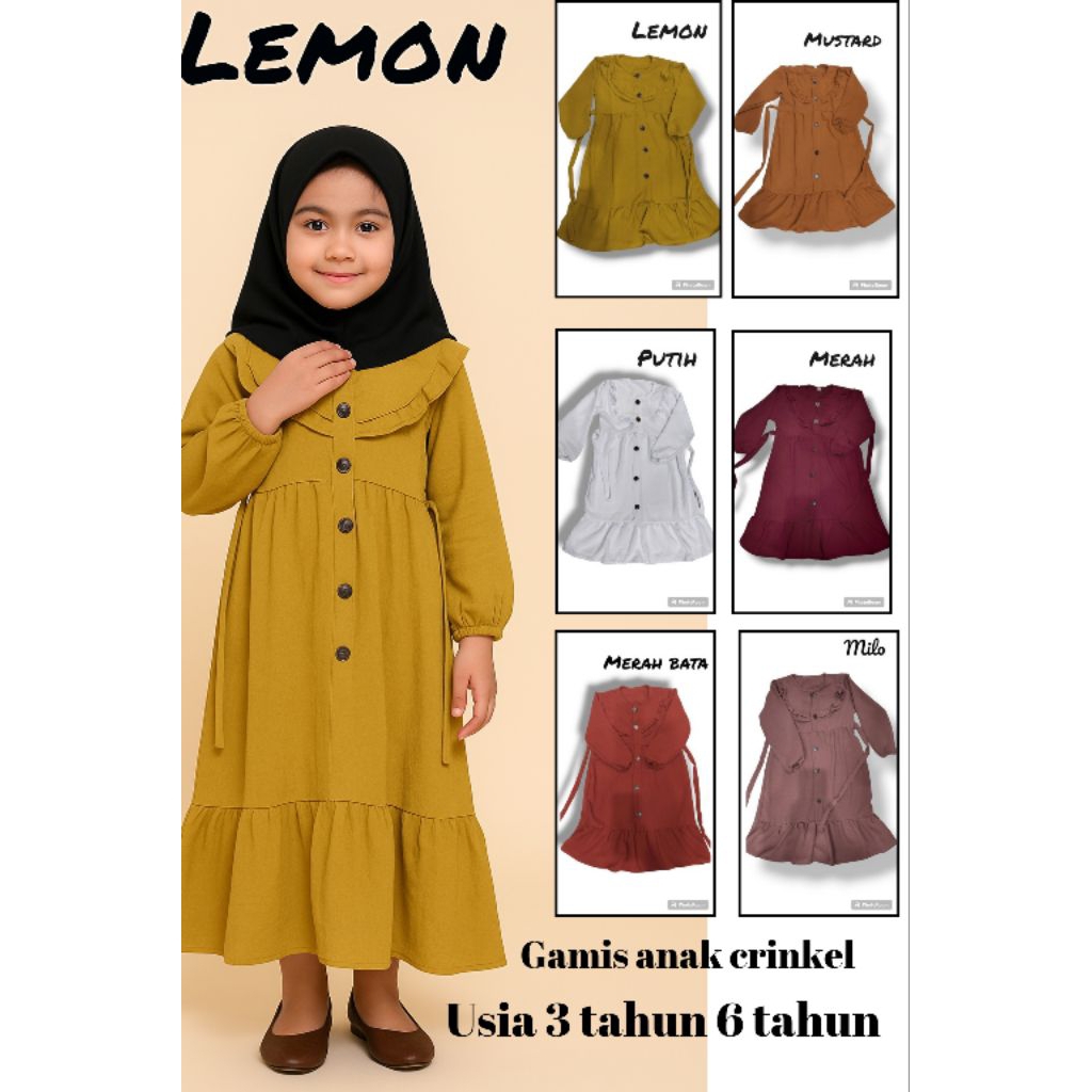 Baju Gamis Anak Perempuan 2 - 7 Tahun Dress Anak Perempuan 2-7 Tahun