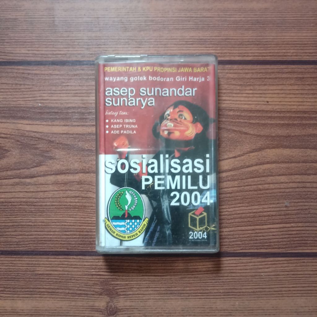 Kaset ASEP SUNANDAR SUNARYA DKK Sosialisasi Pemilu 2004( Kang Ibing, Asep Truna, Ade Padila)
