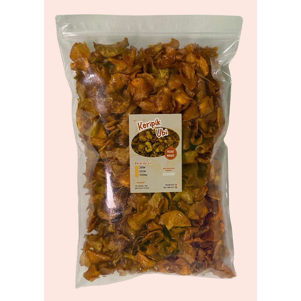 

KERIPIK UBI PEDAS MANIS 1KG/1000 GRAM