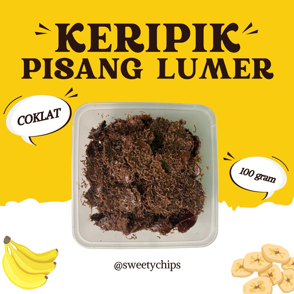 KERIPIK PISANG LUMER COKLAT 100 GRAM