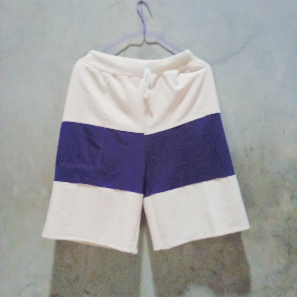 celana pendek pria remaja dewasa bahan kain jaket adem