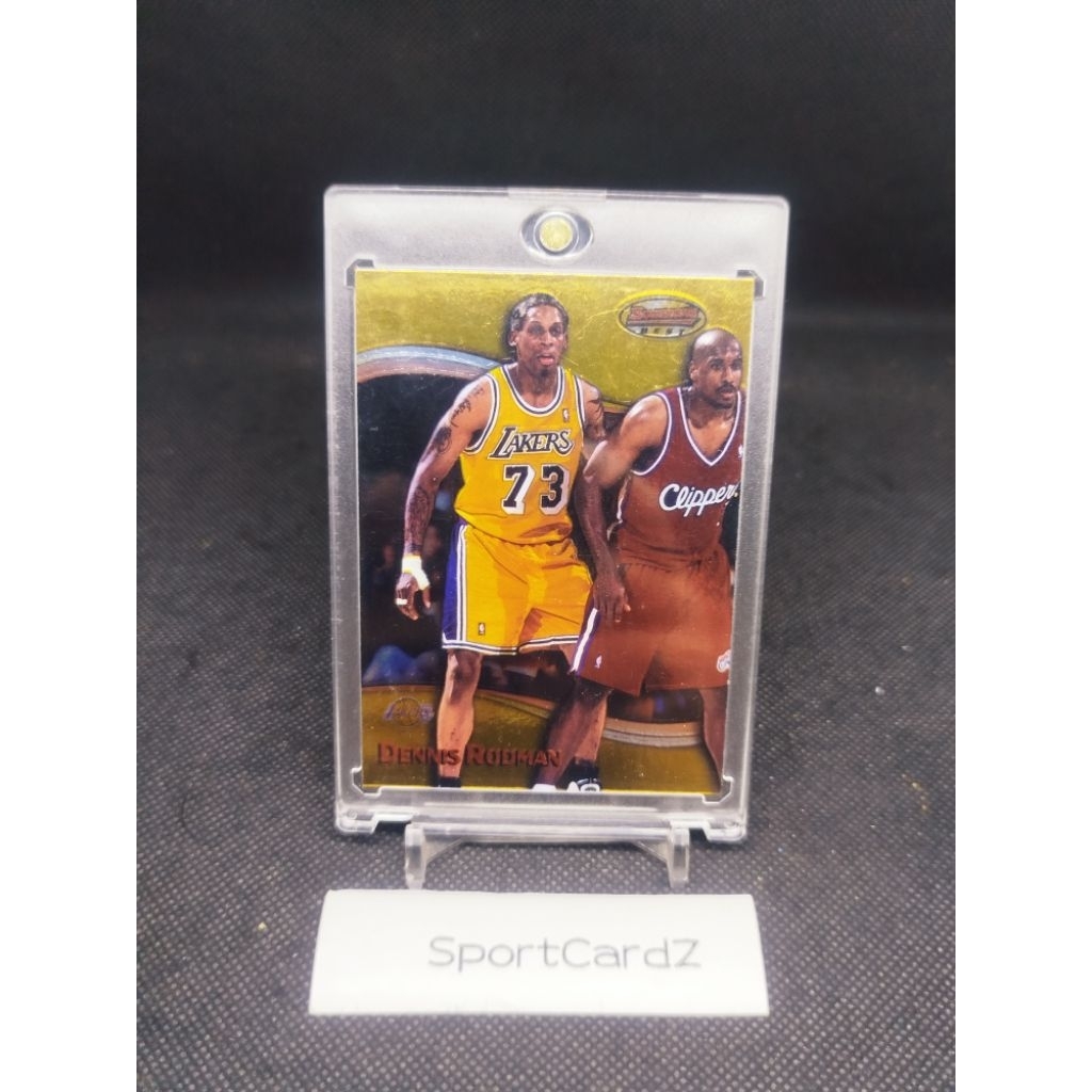 Kartu Basketball NBA 1999 Topps Bowman Best Dennis Rodman Los Angeles Lakers #69 (dpt top loader)