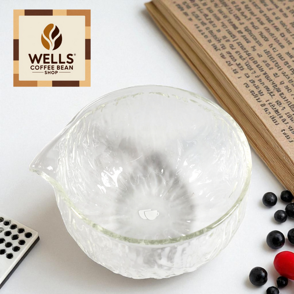 Well's Toko Biji Kopi - One Two Cups Mangkuk Aduk Teh Chawan Kaca Japanese Matcha Bowl 500ml - W5ML 