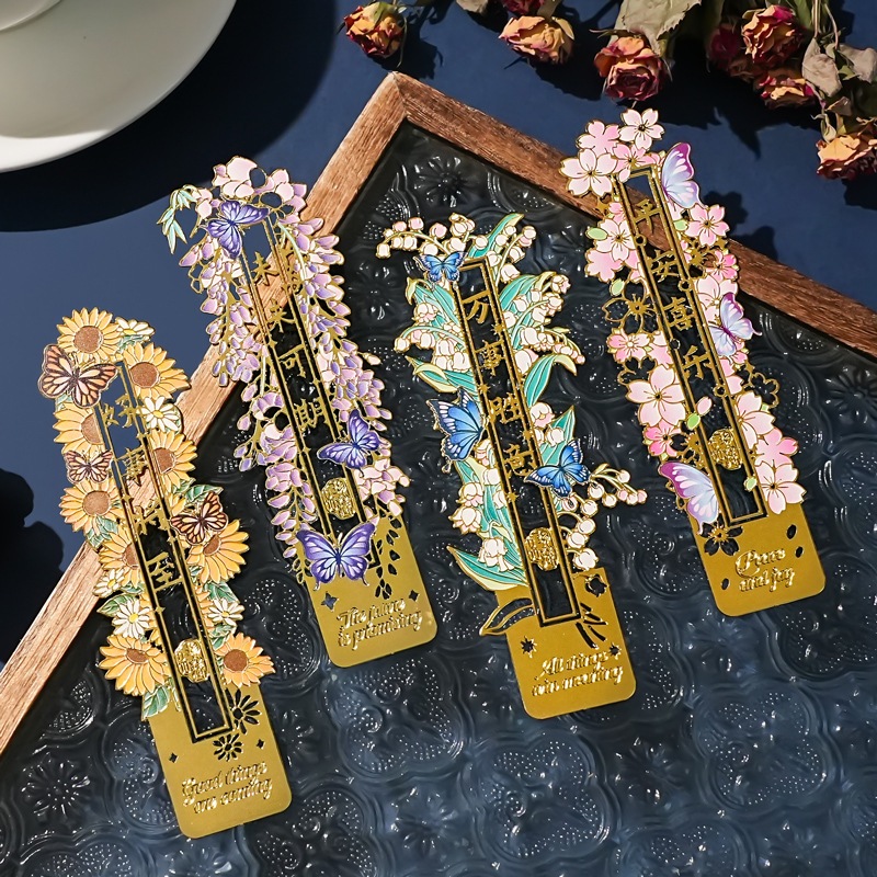 

SPECIALVORYU Pembatas Buku Logam Flower Letter / Bookmark metal / Penanda Buku Indah