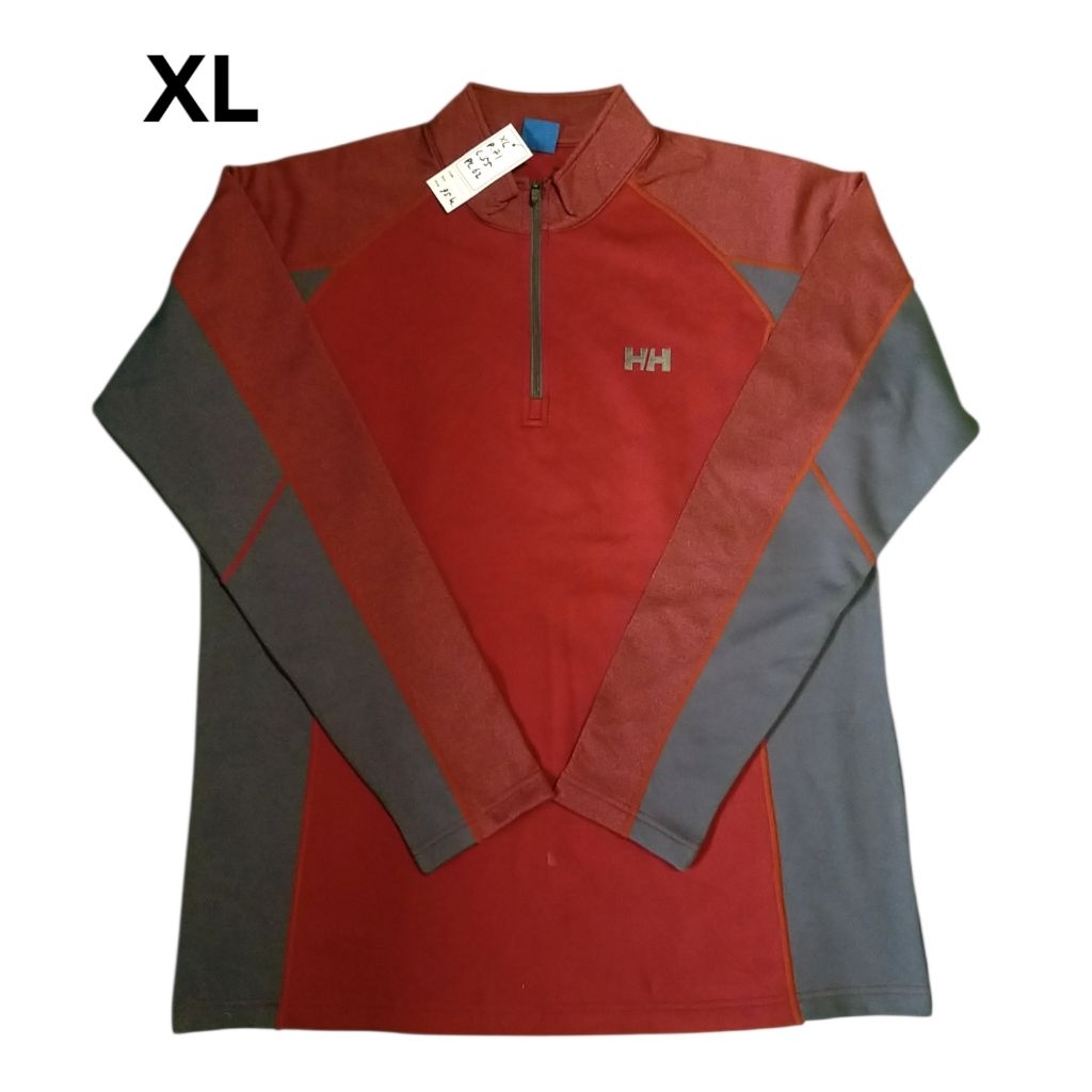 Helly Hansen size XL baselayer outdoor second inner pollar tebal kaos gunung bekas baju half zip swe