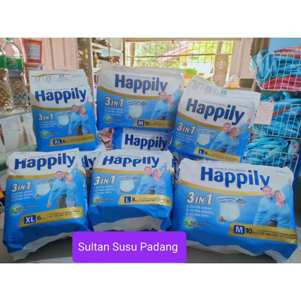 Popok Happily / Popok Dewasa / Tipe Celana / kota Padang