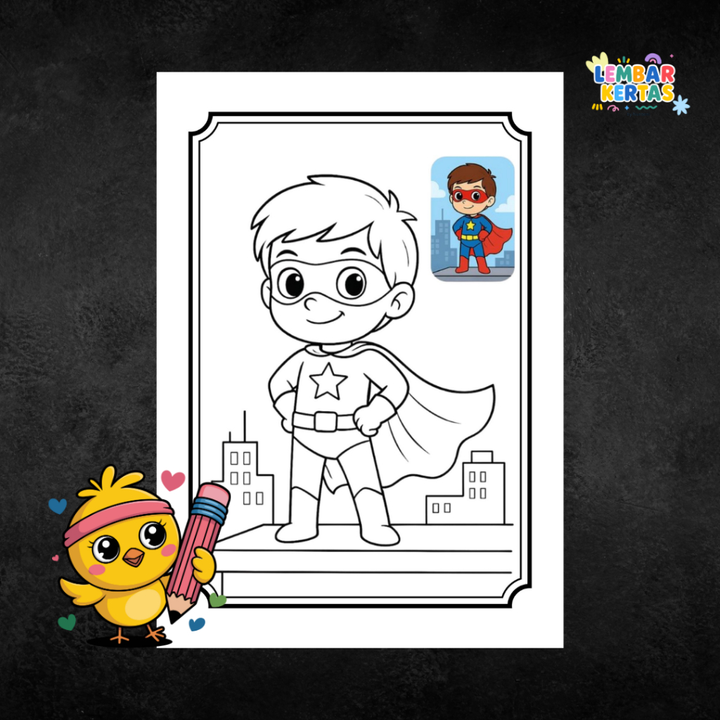 

Lembar Mewarnai Anak laki-laki HVS 80 gr A4 A5 Unik, Simple dan Mudah umtuk diwarnai